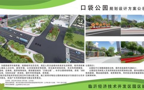 18處！臨沂經開區(qū)“口袋公園”建設項目即將開工建設（臨沂市口袋公園）
